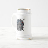 Chope À Bière Corbeaux et épées d'Odin Mythologie Viking drapeau (Devant gauche)