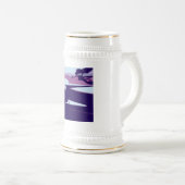 Chope À Bière Corvette d'art pop violette (Devant droit)