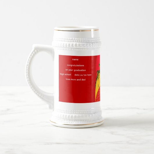 Chope À Bière Coucher de soleil rouge - (Gauche)