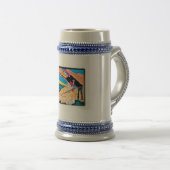 Chope À Bière couleur de golf abstrait (Devant droit)