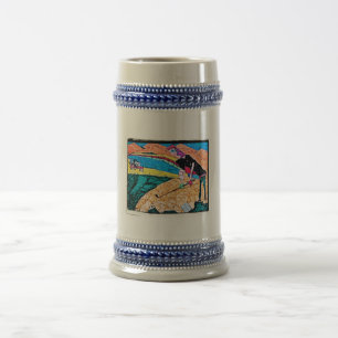 Chope À Bière couleur de golf abstrait