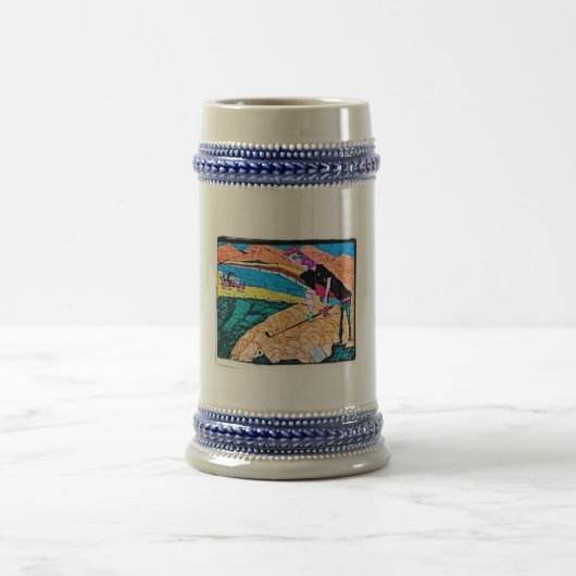 Chope À Bière couleur de golf abstrait (Centre)