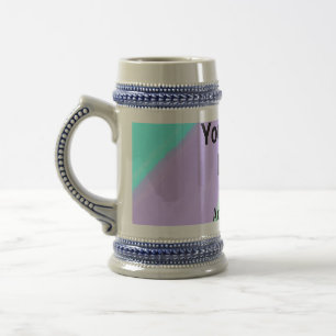 Chope À Bière Couleur pastel simple ajoutez votre logo texte per