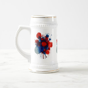 Chope À Bière Couleurs Abstraites - Design Stein de 22 oz