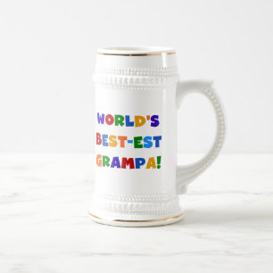 Chope À Bière Couleurs vives les meilleurs cadeaux de Grampa au 
