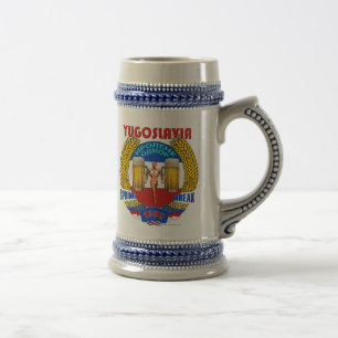 Chope À Bière Coupure de ressort de la Yougoslavie Stein 1980