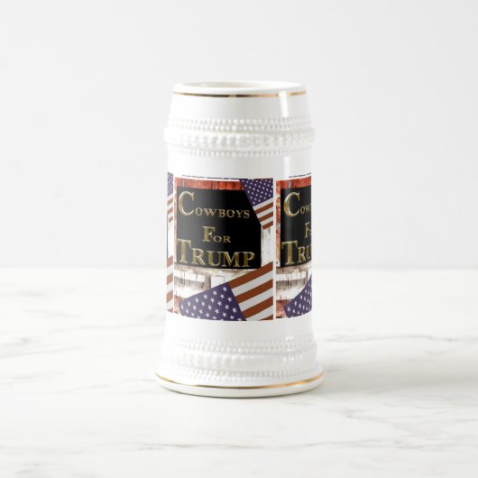 CHOPE À BIÈRE COWBOTS POUR TRUMP (Centre)