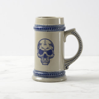 Chope À Bière Crâne bleu