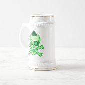 Chope À Bière Crâne de pirate du jour de St Patrick (Devant gauche)