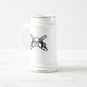 Chope À Bière Crâne et tronçonneuses (Devant gauche)