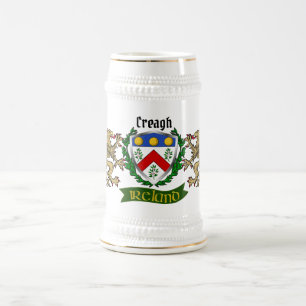 Chope À Bière Creagh Irish Shield Personnalisé