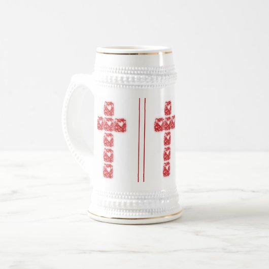 Chope À Bière Croix des coeurs (Devant gauche)