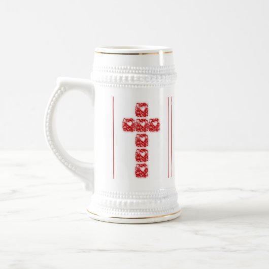 Chope À Bière Croix des coeurs (Gauche)