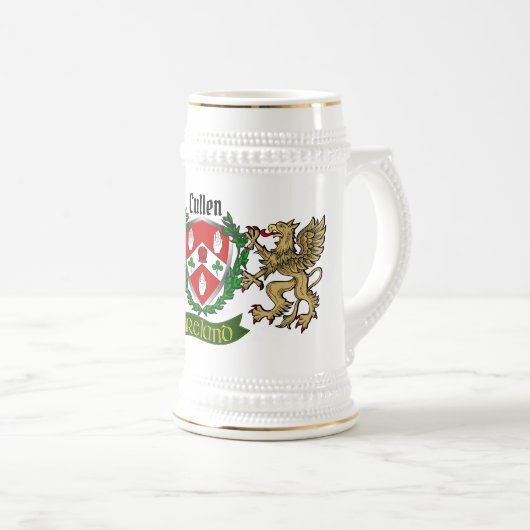 Chope À Bière Cullen/O'Cullen Irish Shield Beer Stein (Devant droit)