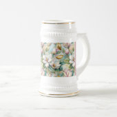 Chope À Bière Custom Pattern Elegant Magnolia Flowers (Devant droit)