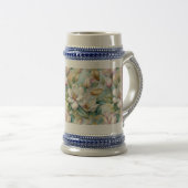 Chope À Bière Custom Pattern Elegant Magnolia Flowers (Devant droit)