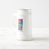 Chope À Bière Custom QR Code Modern Elegant Upload Logo (Devant gauche)