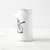 Chope À Bière Cute & Funny Dabbing Snowman Xmas Winter Gift (Devant gauche)