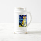 Chope À Bière Cute Kitten Starry Night Van Gogh (Devant droit)