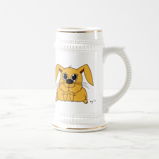 Chope À Bière Cute Lapin Gras Stein (Droite)