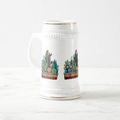 Chope À Bière Cute Watercolor Cactus Garden (Devant gauche)