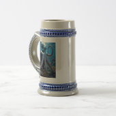 Chope À Bière Cyber Octopus droite bleu stein (Devant gauche)