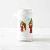 Chope À Bière Dame avec cheval (Devant gauche)