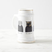 Chope À Bière DAMES CHATS Stein + Texte (Devant gauche)