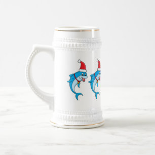 Chope À Bière Dauphin mignon avec dessin animé du chapeau du Pèr