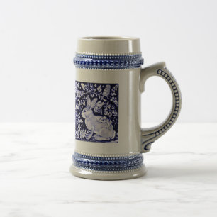 Chope À Bière Dedham Blue Rabbit, Classic Blue & White Design
