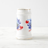 Chope À Bière Delft Fryslân bleu il bière Stein de Hearrenfean (Centre)