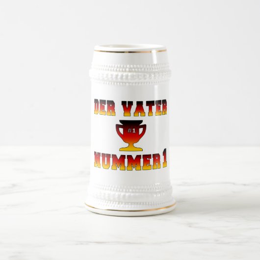 Chope À Bière Der Vater Nummer 1 papa #1 dans la fête des pères (Centre)
