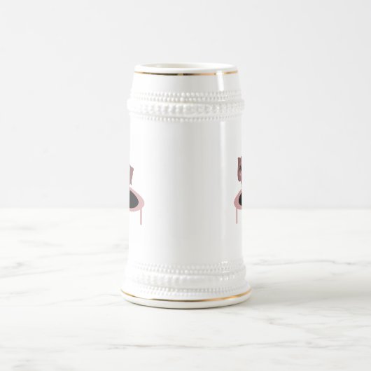 Chope À Bière Des cochons de Guinée mignons en exercice (Centre)