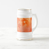 Chope À Bière Design d'automne avec feuilles d'érable et effet b (Devant droit)