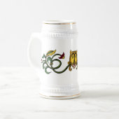 Chope À Bière Design Lion médiéval (Devant gauche)