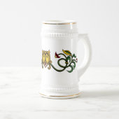 Chope À Bière Design Lion médiéval (Devant droit)