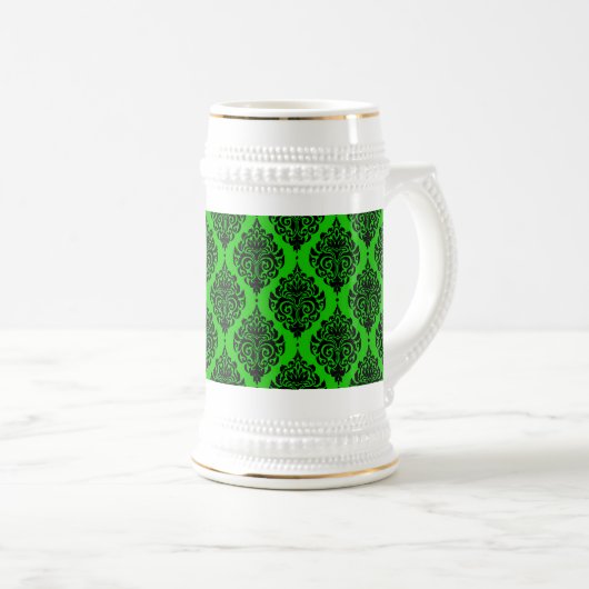Chope À Bière Design vert (Devant droit)