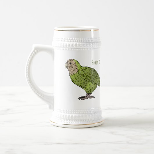 Chope À Bière dessin animé d'oiseaux de Kakapo (Gauche)