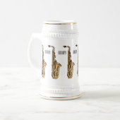 Chope À Bière dessin animé saxophone (Devant gauche)