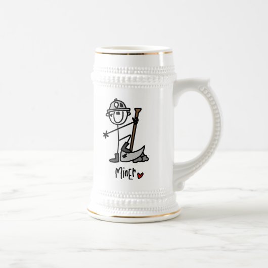 Chope À Bière Dessin de mineur bâtonnet (Droite)