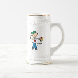 Chope À Bière Dessinateur bonhomme allumette