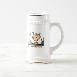 Chope À Bière Dessinateur comptable bonhomme allumette