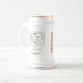 Chope À Bière Deux caricatures de Journalisme et de Newsreader. (Devant gauche)