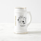 Chope À Bière Deux caricatures de Journalisme et de Newsreader. (Devant droit)