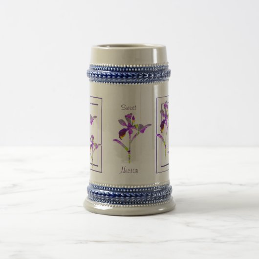 Chope À Bière Deux Iris ~ Stein (Centre)