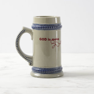 Chope À Bière Dieu est l'amour de Moka