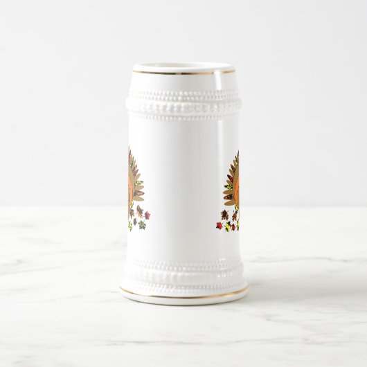 Chope À Bière Dinde d'action de la couleur complète (Centre)