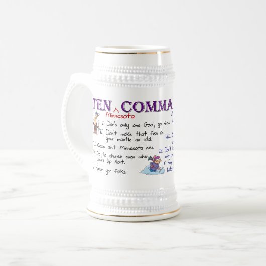 Chope À Bière Dix commandements du Minnesota (Devant gauche)