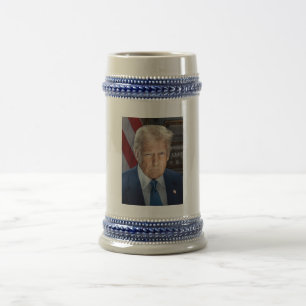 Chope À Bière Donald Trump 2025 Portrait du président américain