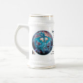 Chope À Bière Dragon Cosmique Turquoise (Gauche)